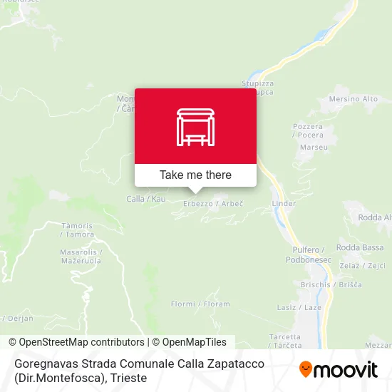 Goregnavas Strada Comunale Calla Zapatacco (Dir.Montefosca) map