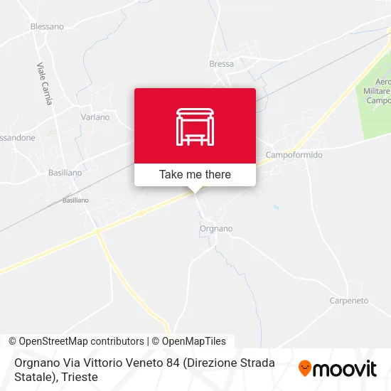 Orgnano Via Vittorio Veneto 84 (Direzione Strada Statale) map