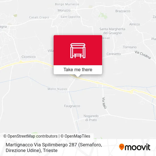Martignacco Via Spilimbergo 287 (Semaforo, Direzione Udine) map