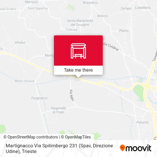 Martignacco Via Spilimbergo 231 (Spav, Direzione Udine) map