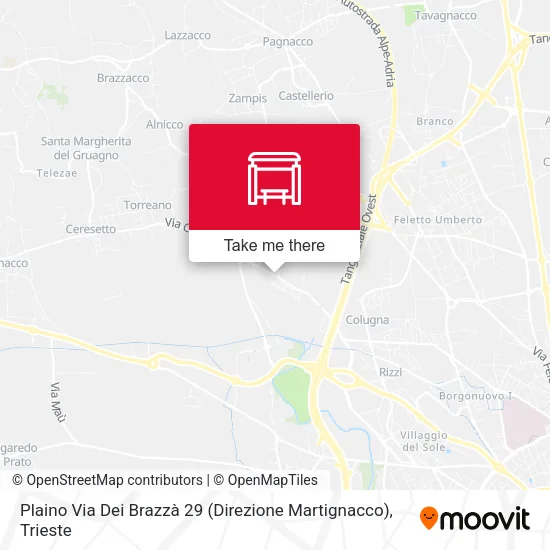 Plaino Via Dei Brazzà 29 (Direzione Martignacco) map