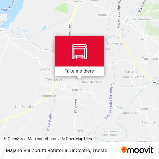 Majano Via Zorutti Rotatoria Dir.Centro map
