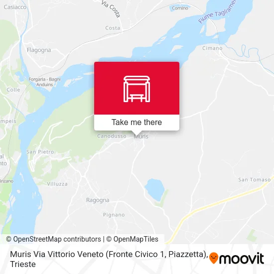 Muris Via Vittorio Veneto (Fronte Civico 1, Piazzetta) map