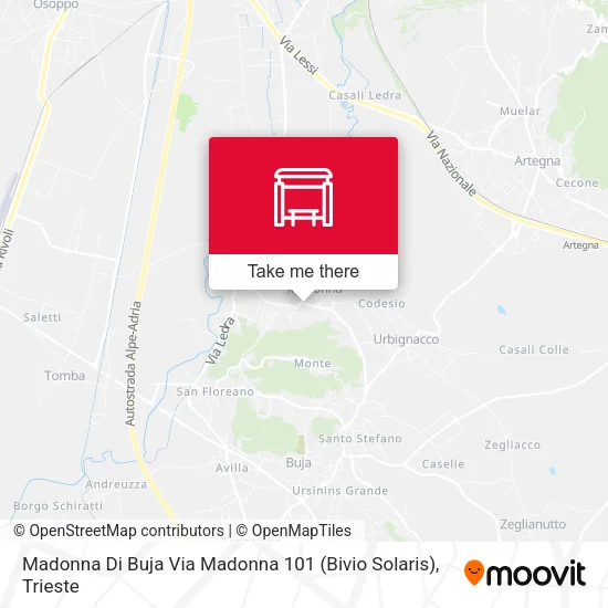 Madonna Di Buja Via Madonna 101 (Bivio Solaris) map