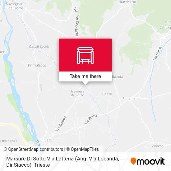 Marsure Di Sotto Via Latteria (Ang. Via Locanda, Dir.Siacco) map
