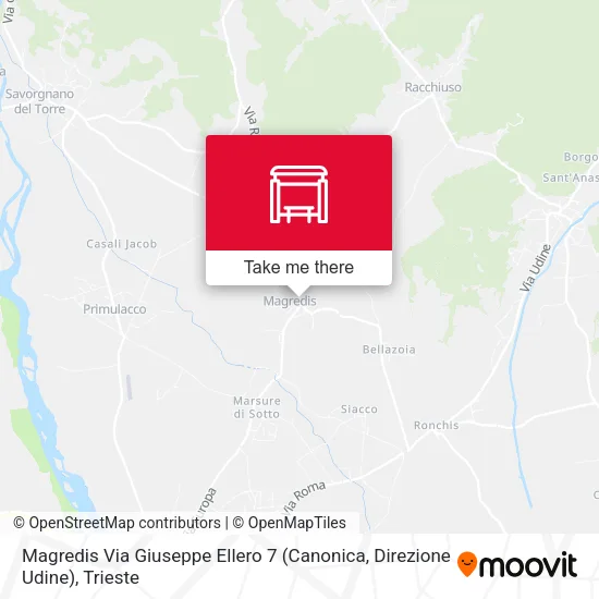 Magredis Via Giuseppe Ellero 7 (Canonica, Direzione Udine) map