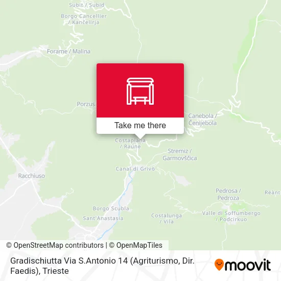 Gradischiutta Via S.Antonio 14 (Agriturismo, Dir. Faedis) map