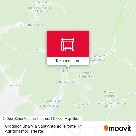 Gradischiutta Via Sant'Antonio (Fronte 14, Agriturismo) map