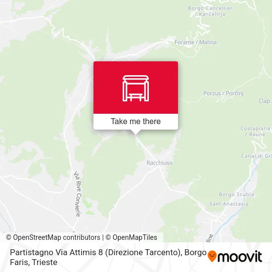 Partistagno Via Attimis 8 (Direzione Tarcento), Borgo Faris map