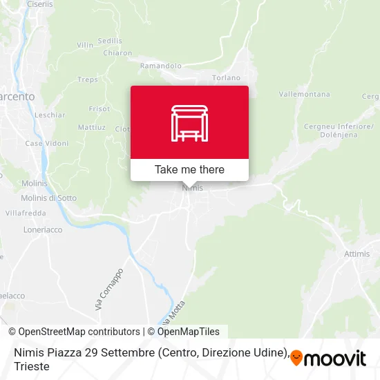 Nimis Piazza 29 Settembre (Centro, Direzione Udine) map