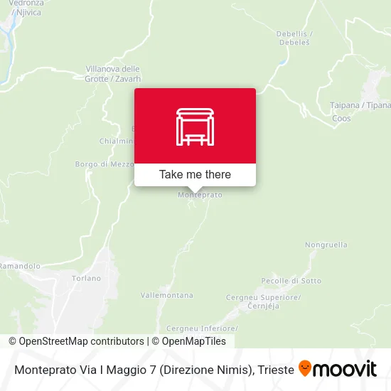 Monteprato Via I Maggio 7 (Direzione Nimis) map
