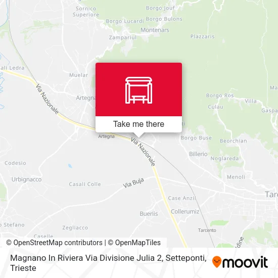 Magnano In Riviera Via Divisione Julia 2, Setteponti map
