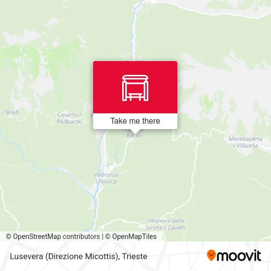 Lusevera (Direzione Micottis) map