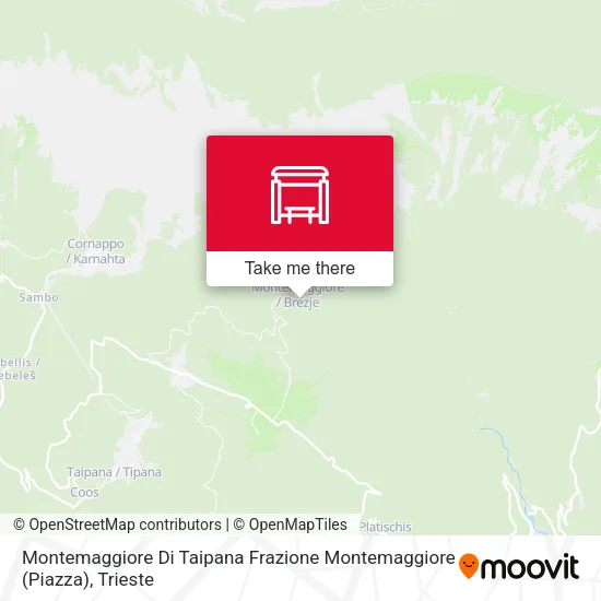 Montemaggiore Di Taipana Frazione Montemaggiore (Piazza) map