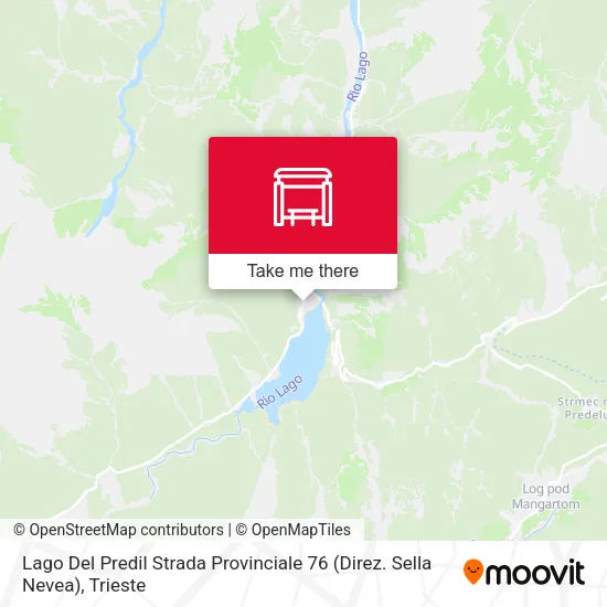 Lago Del Predil Strada Provinciale 76 (Direz. Sella Nevea) map