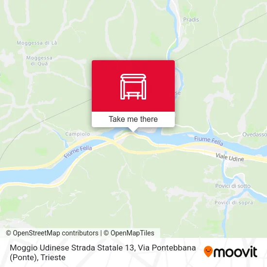 Moggio Udinese Strada Statale 13, Via Pontebbana map