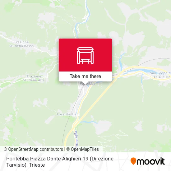 Pontebba Piazza Dante Alighieri 19 (Direzione Tarvisio) map