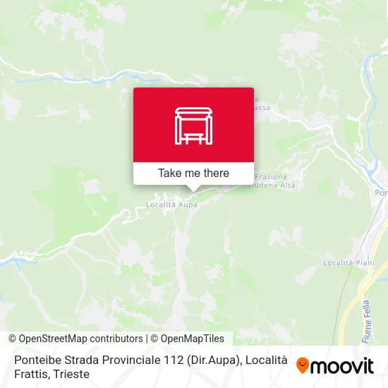 Ponteibe Strada Provinciale 112 (Dir.Aupa), Località Frattis map