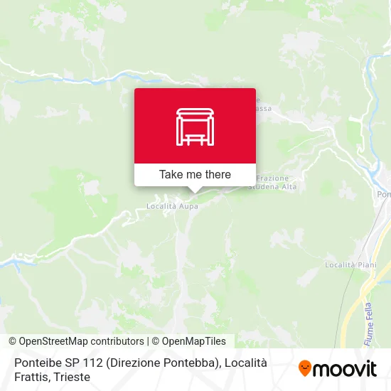 Ponteibe SP 112 (Direzione Pontebba), Località Frattis map