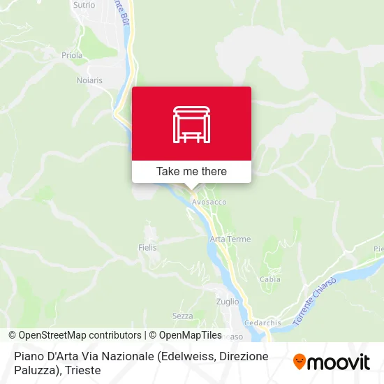 Piano D'Arta Via Nazionale (Edelweiss, Direzione Paluzza) map