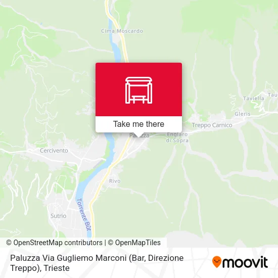 Paluzza Via Gugliemo Marconi (Bar, Direzione Treppo) map