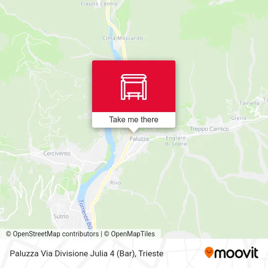Paluzza Via Divisione Julia 4 (Bar) map