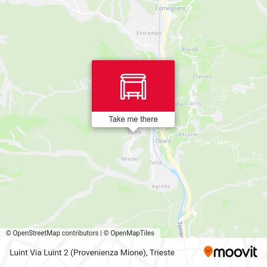 Luint Via Luint 2 (Provenienza Mione) map