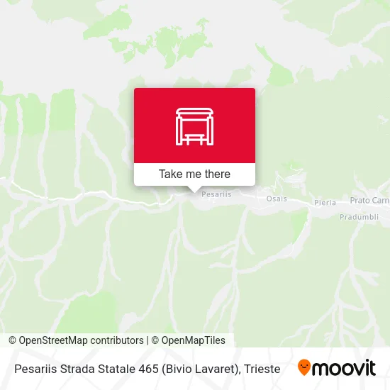 Pesariis Strada Statale 465 (Bivio Lavaret) map