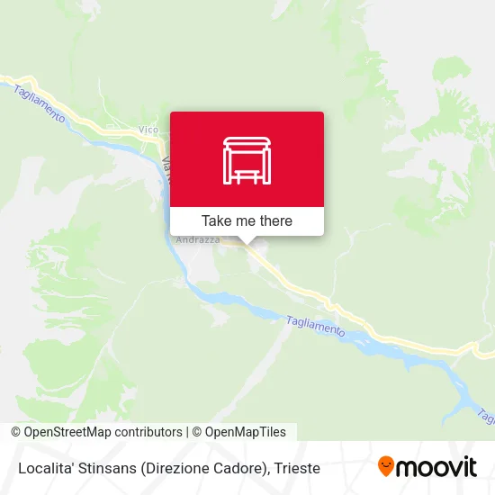 Localita' Stinsans (Direzione Cadore) map