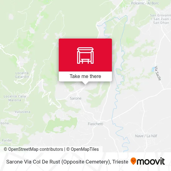Sarone Via Col De Rust (Opposite Cemetery) map
