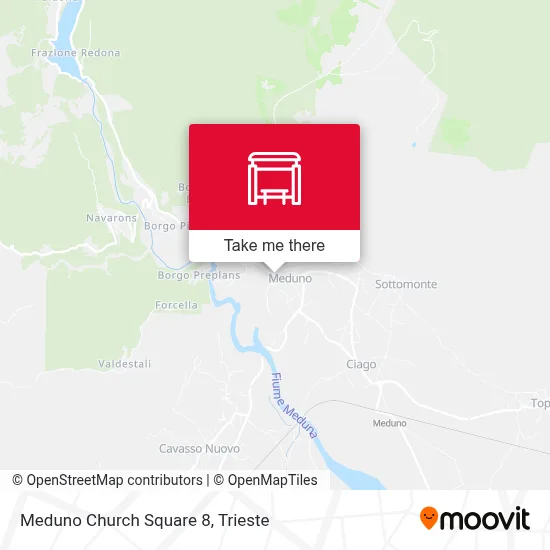 Meduno Church Square 8 map