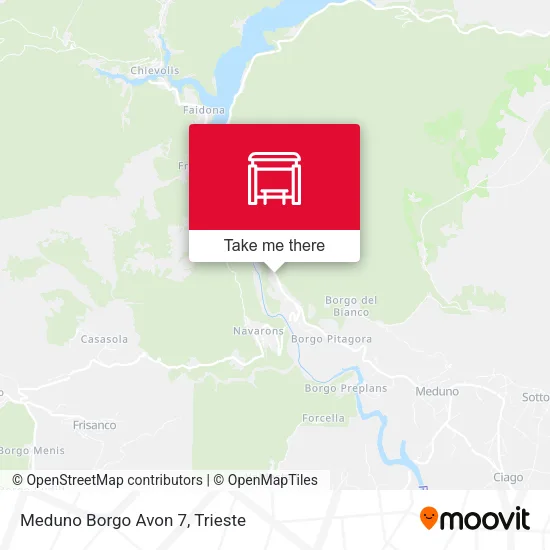 Meduno Borgo Avon 7 map