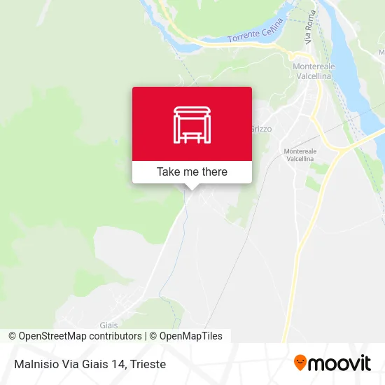 Malnisio Via Giais 14 map