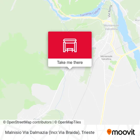 Malnisio Via Dalmazia (Incr.Via Braida) map