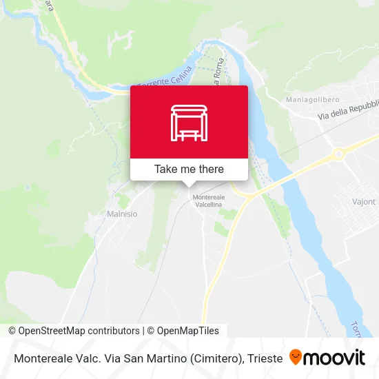 Montereale Valc. Via San Martino (Cimitero) map