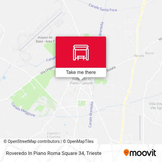 Roveredo In Piano Roma Square 34 map