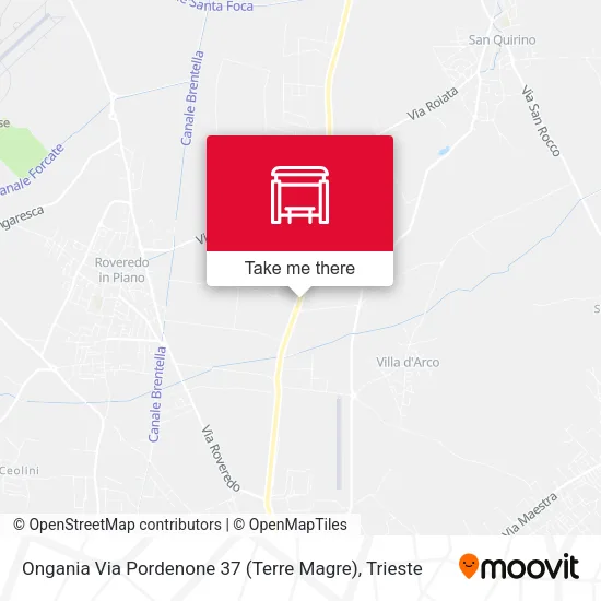 Ongania Via Pordenone 37 (Terre Magre) map