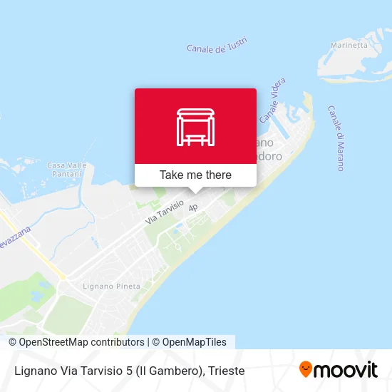 Lignano Via Tarvisio 5 (Il Gambero) map