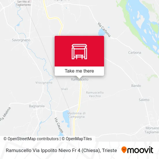 Ramuscello Via Ippolito Nievo Near 4 (Church) map