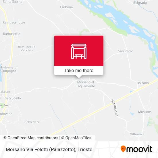 Morsano Via Feletti (Palazzetto) map