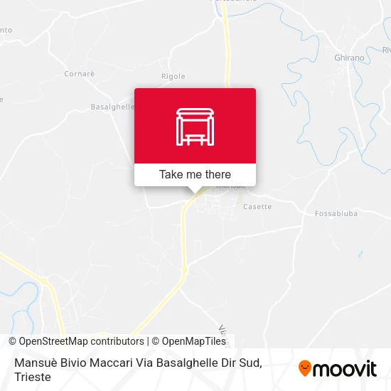 Mansuè Bivio Maccari Via Basalghelle Dir Sud map