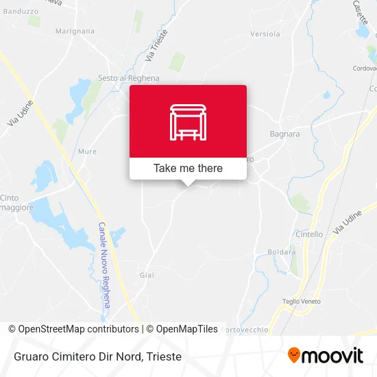 Gruaro Cimitero Dir Nord map