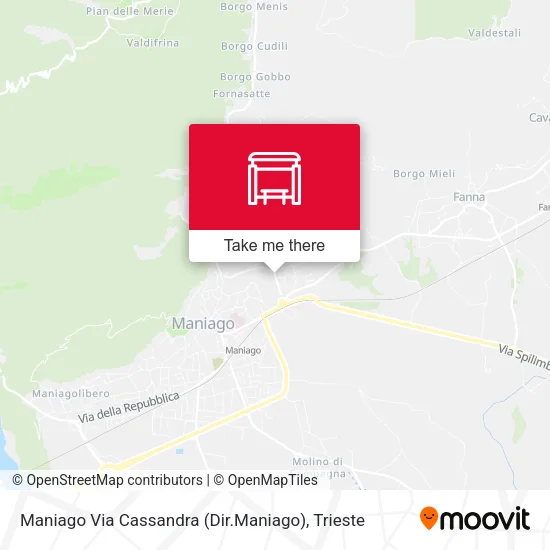 Maniago Via Cassandra (Dir.Maniago) map