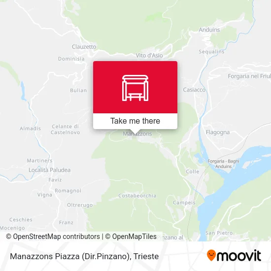 Manazzons Piazza (Dir.Pinzano) map
