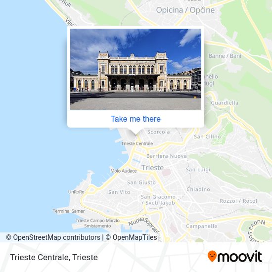 Trieste Centrale map