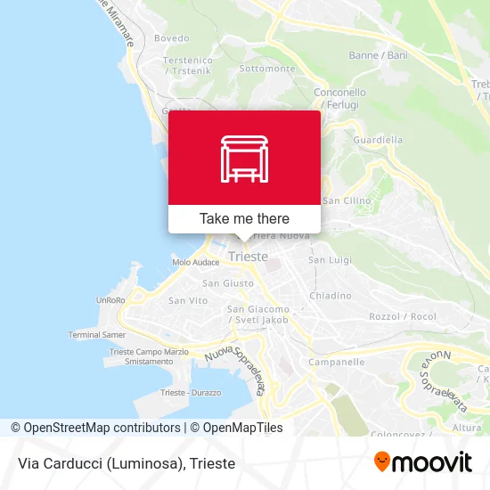 Via Carducci (Luminous) map