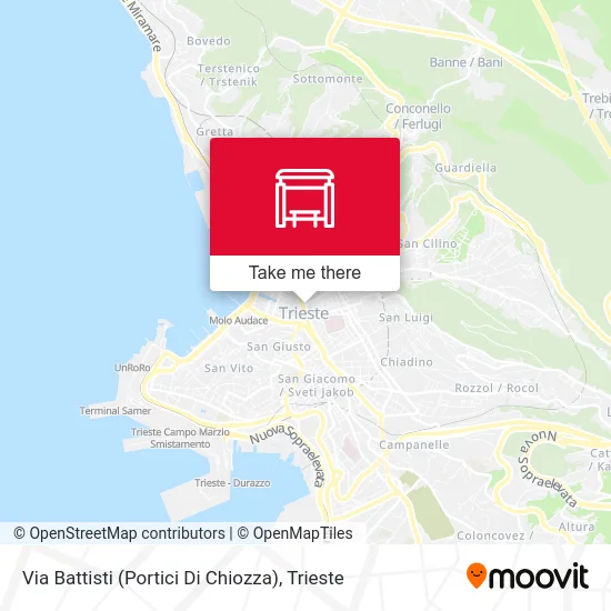 Via Battisti (Chiozza Arcades) map
