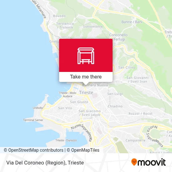 Via Del Coroneo (Region) map