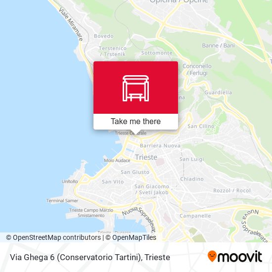 Via Ghega 6 (Conservatorio Tartini) map