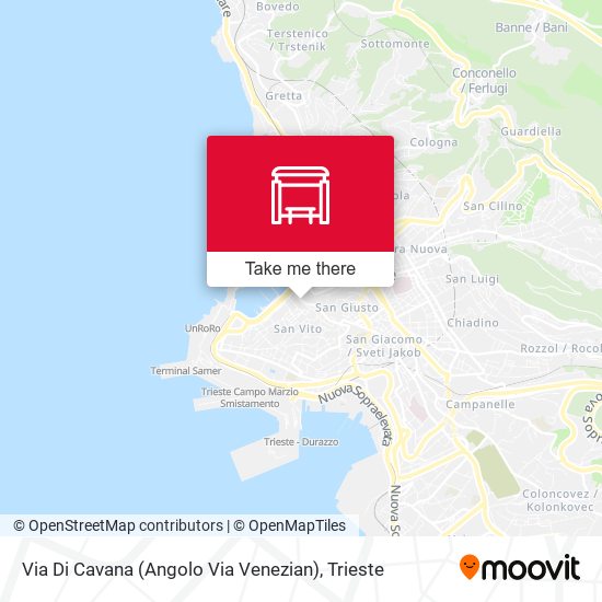 Via Di Cavana (Angolo Via Venezian) map